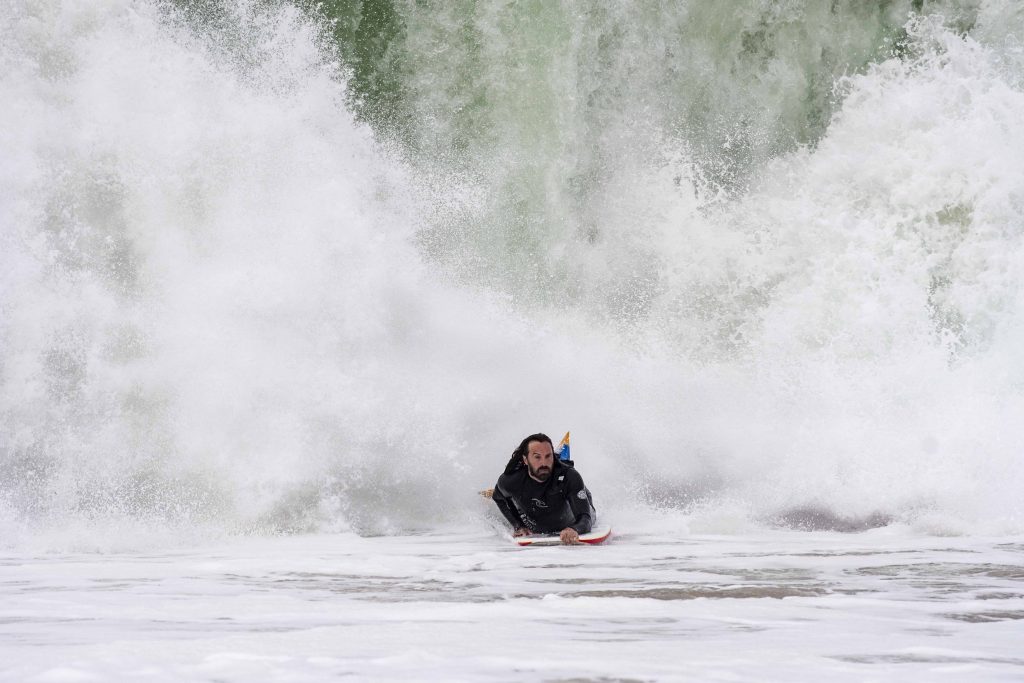 Surfing at the Wedge.