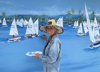 Via Lido Plaza Adds Coastal-Inspired Mural by Newport Beach Artist Ellen Gladis