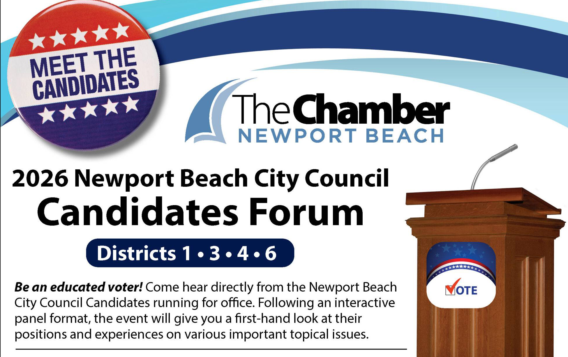 Newport Beach Chamber Hosts City Council Candidates Forum September 3
